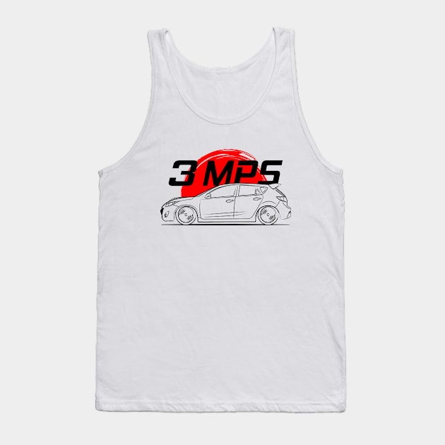 Tuner Mazdaspeed3 JDM 3 MPS Tank Top by GoldenTuners